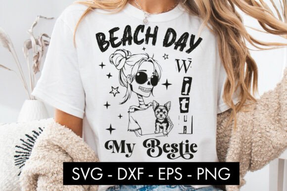 Beach Day with My Bestie Dog Mom SVG PNG