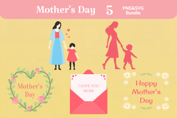 Heartwarming Mother's Day Embroidery Design