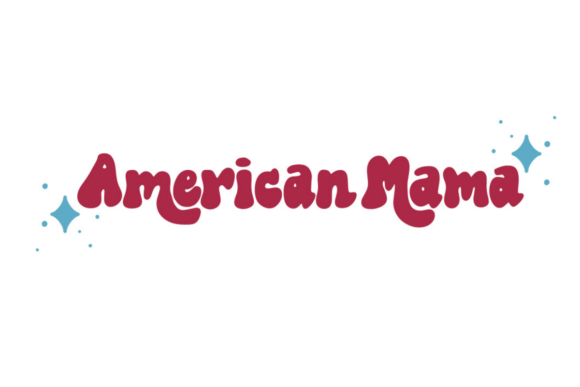 Retro American Mama: A Festive, Patriotic Embroidery Design