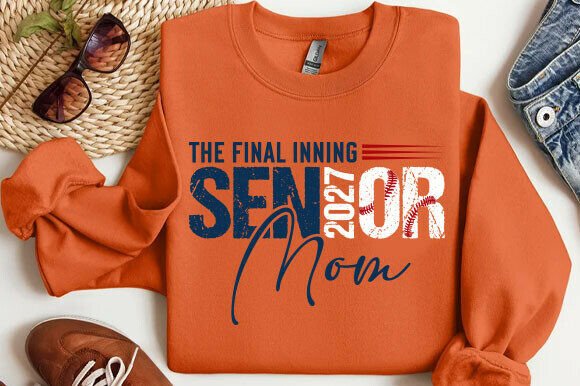 Senior Baseball Mom Svg for Embroidery