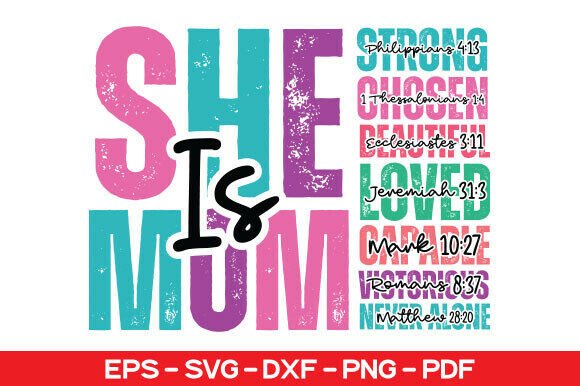 She is Mom SVG: A Charming Mother's Day Design